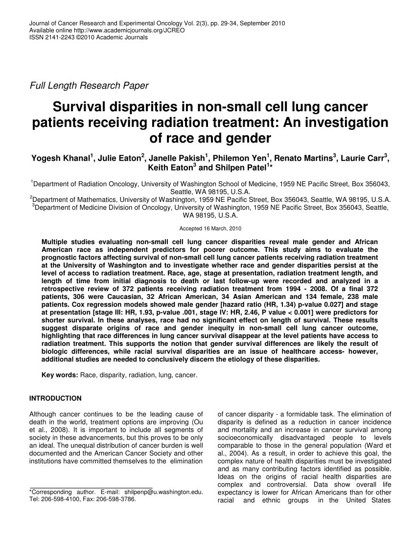 lung cancer research paper