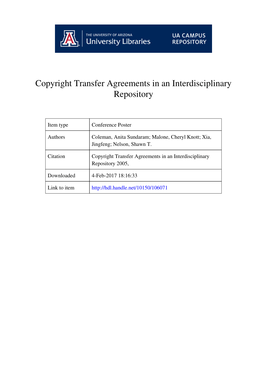 copyright transfer agreement (cta)