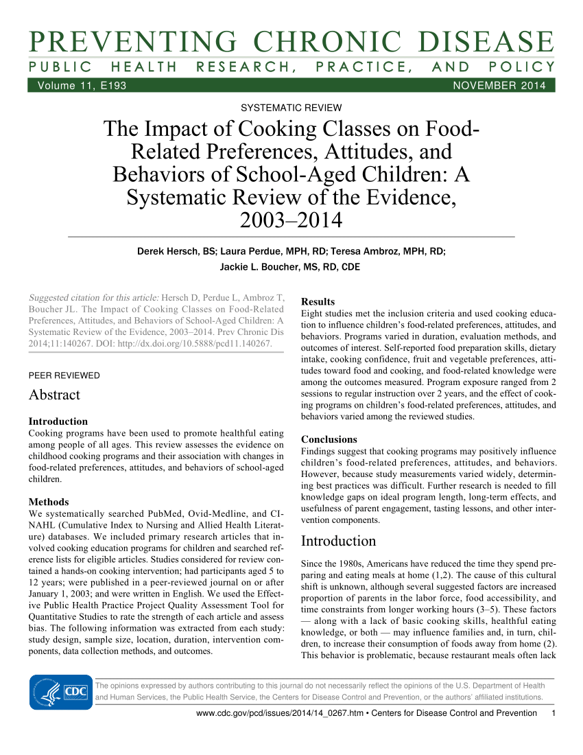 title thesis about food