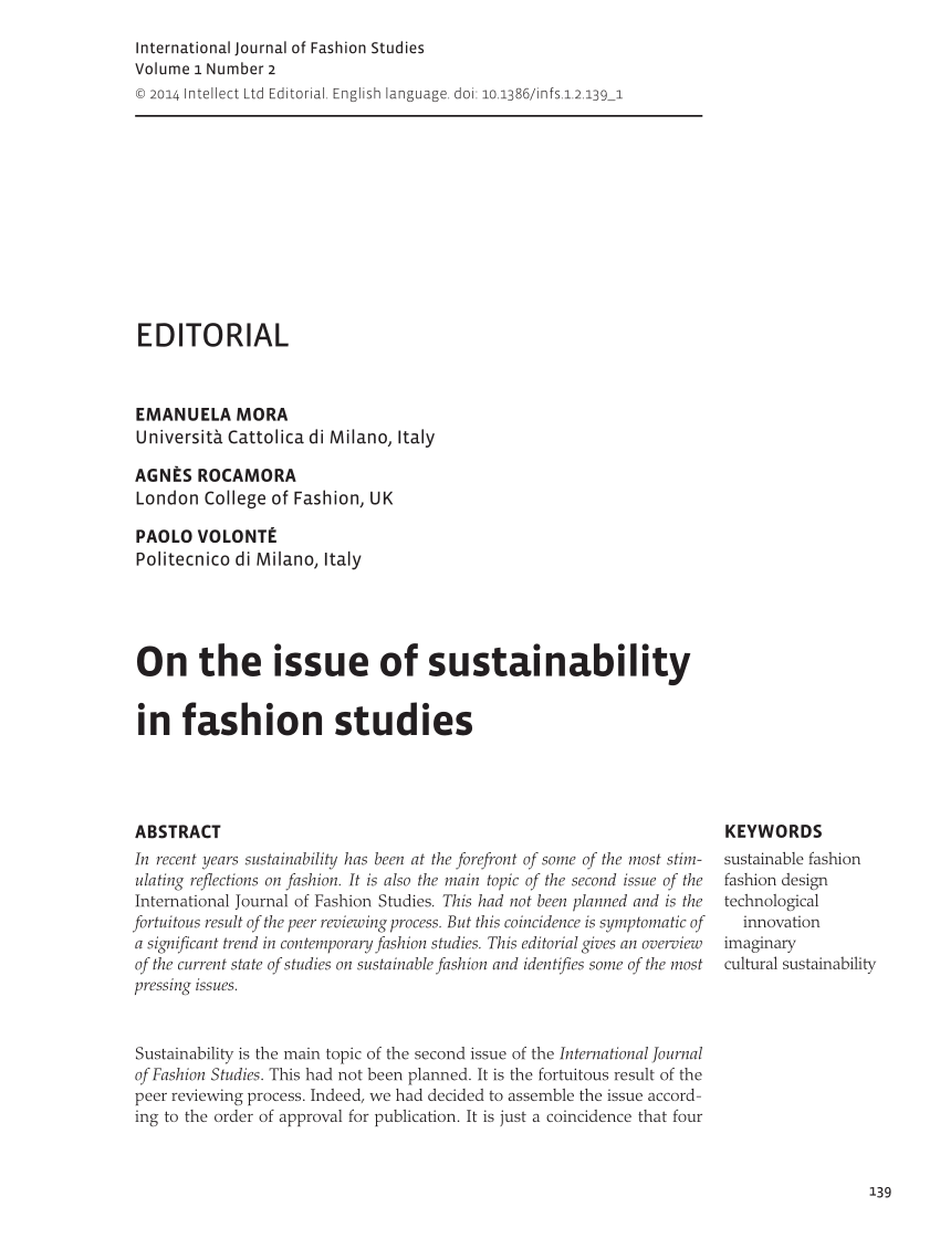 dissertation on sustainable fashion
