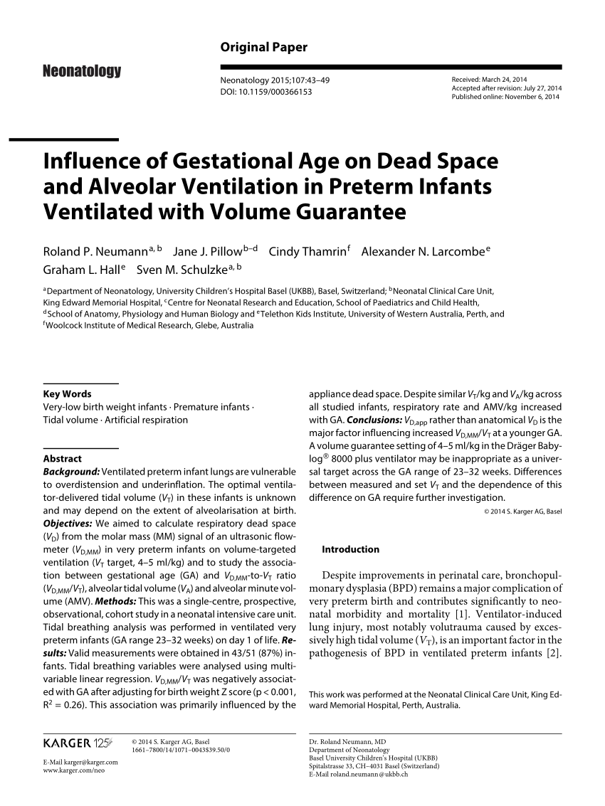 alveolar dead space effect on v/q