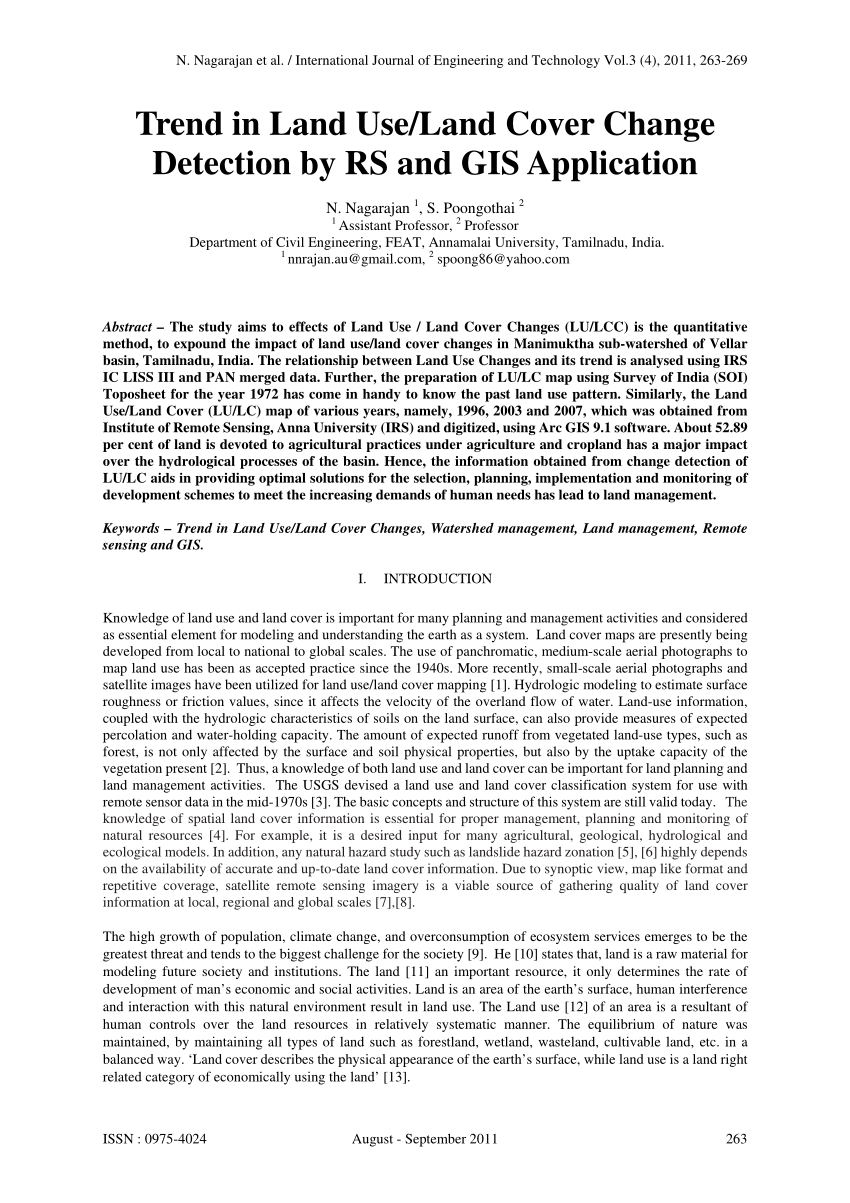 research paper on land use land cover