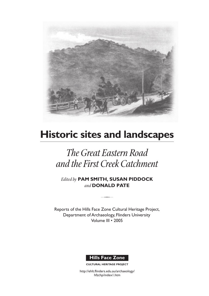 PDF) Historic Sites and Landscapes: The Great Eastern Road and the First  Creek Catchment