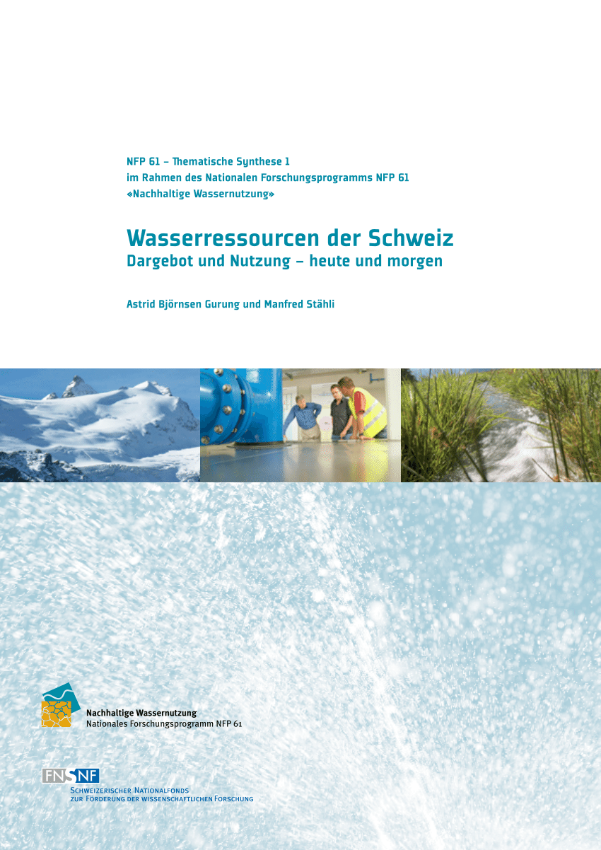 PDF) Wasserressourcen der Schweiz: Dargebot und Nutzung – heute