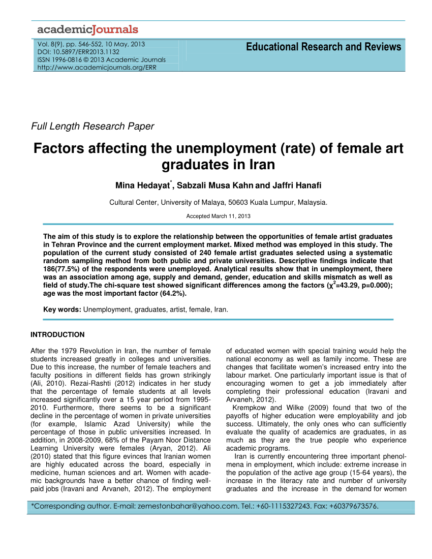 unemployment research paper pdf