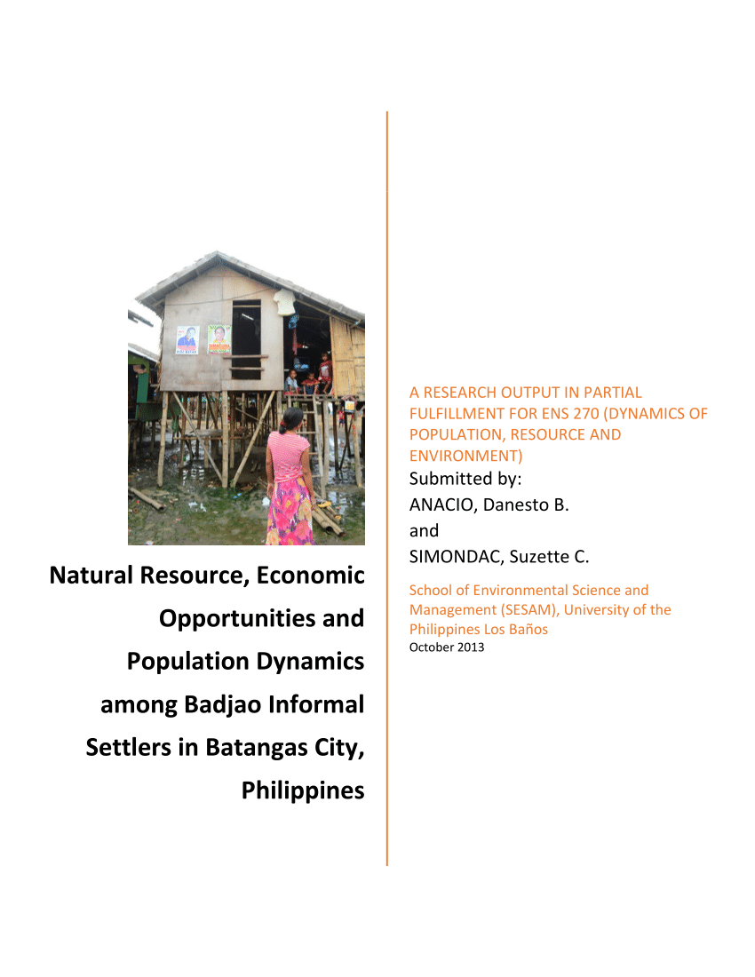 informal settlers in the philippines essay
