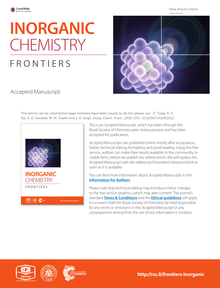 (PDF) http://rsc.li/frontiers-inorganic INORGANIC CHEMISTRY