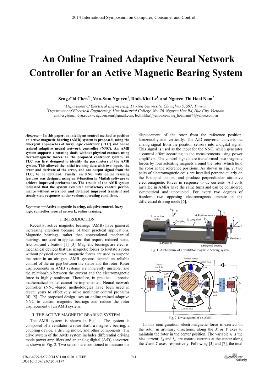 abstract for active magnetic bearing project report