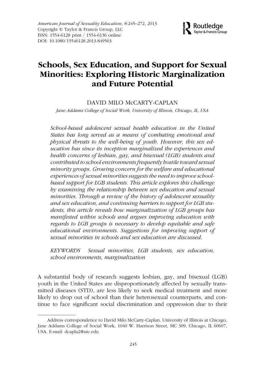 research paper on comprehensive sex education