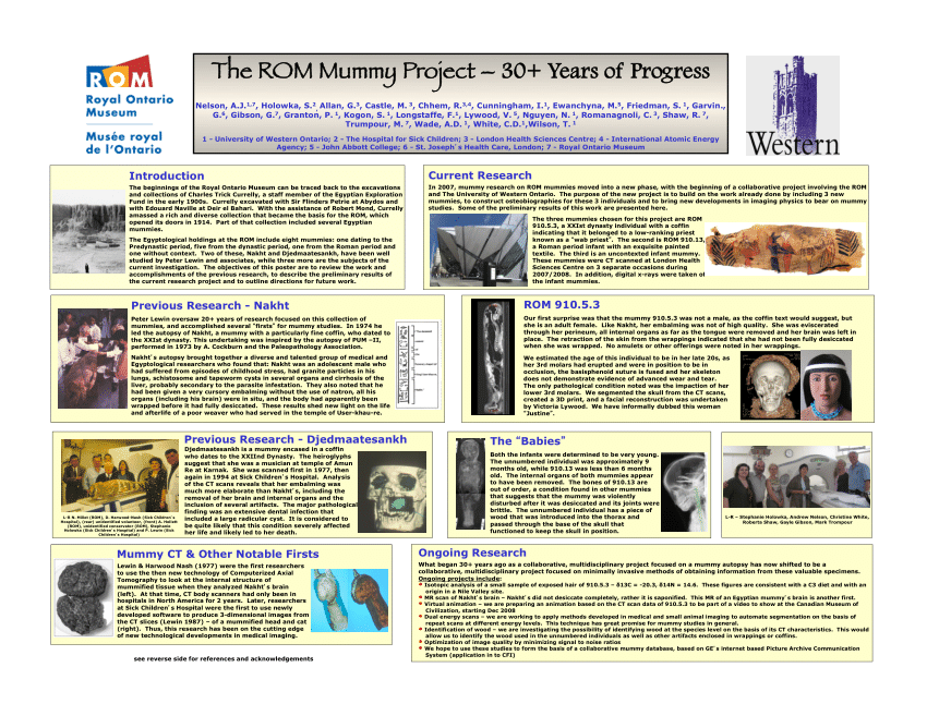 PDF) The ROM Mummy Project – 30+ Years of Progress