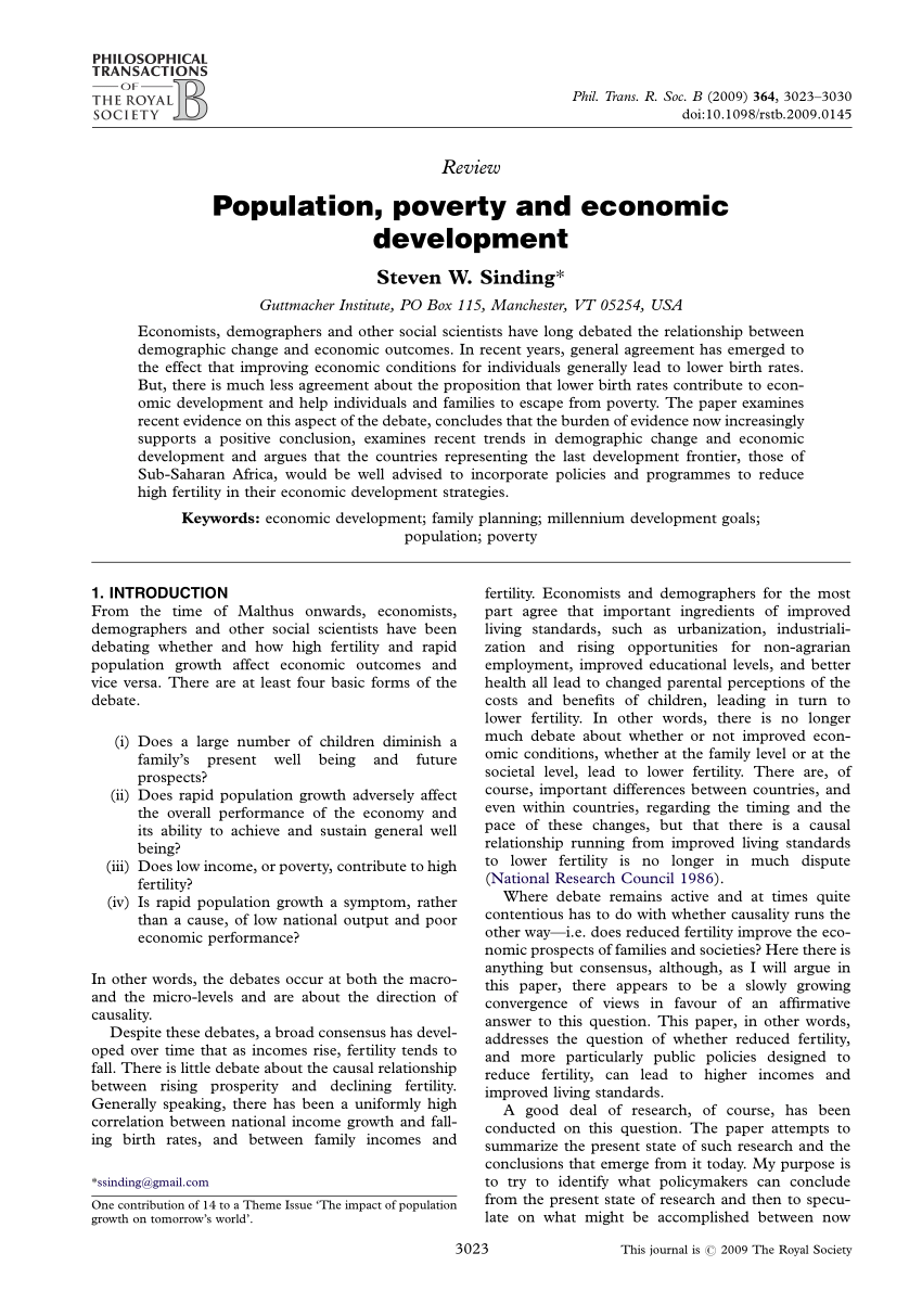 reasons for rapid population growth