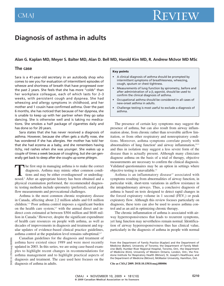 asthma research paper pdf