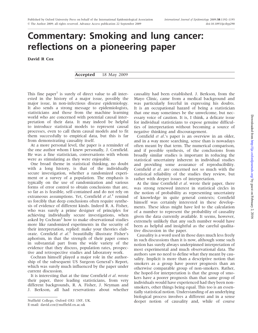 research paper on smoking