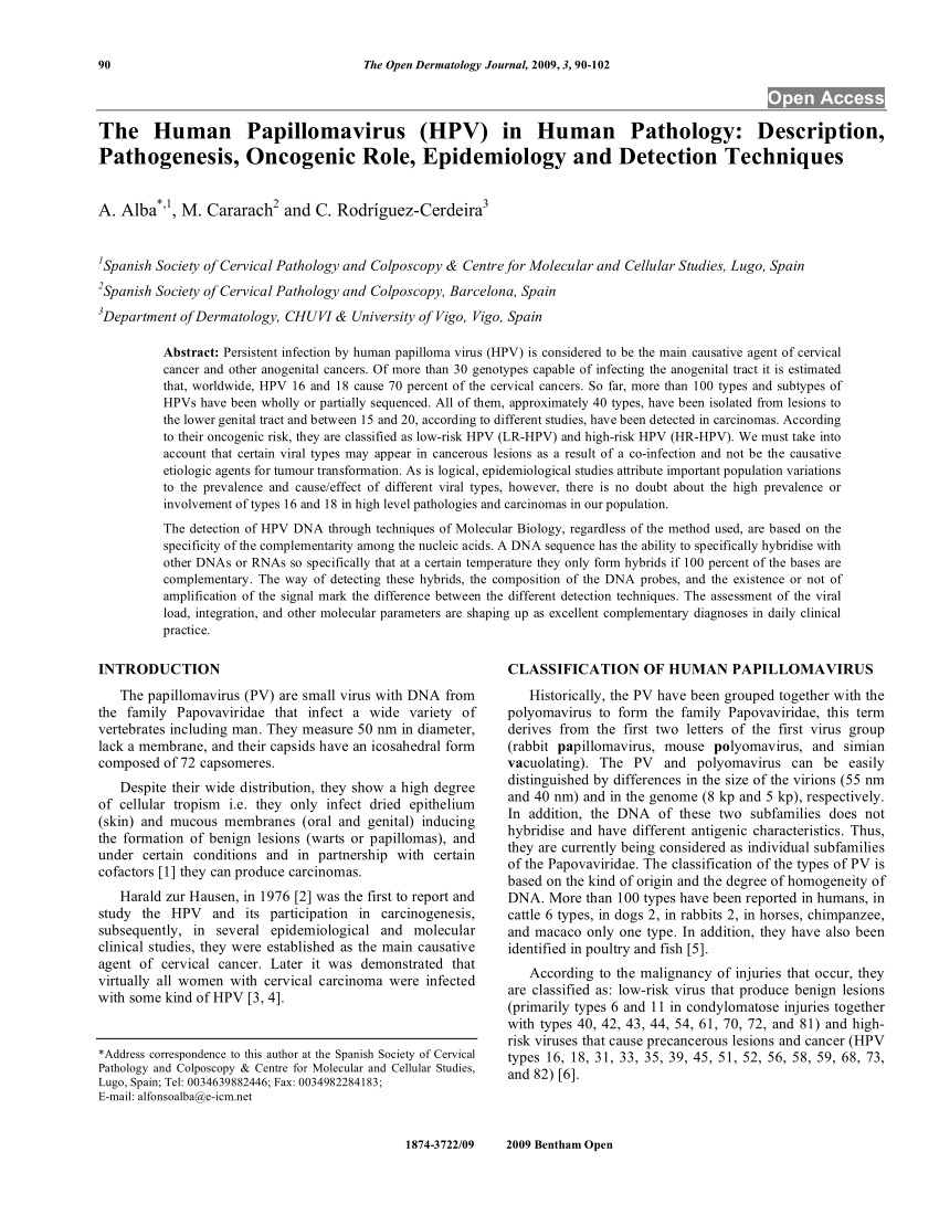 humán papillomavírus hpv szerkezet epidemiológia és patogenezis