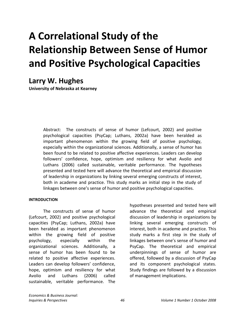 article about correlational research