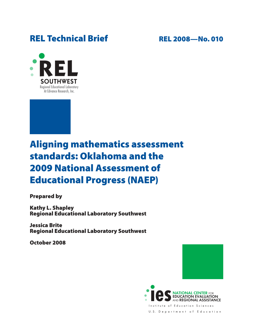 (PDF) Aligning mathematics assessment standards Oklahoma and the 2009