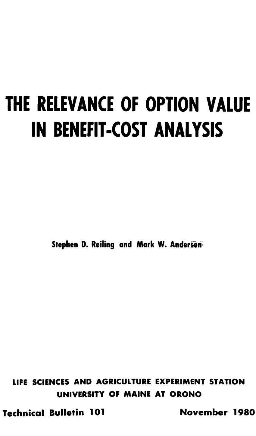 pdf-the-relevance-of-option-value-in-benefit-cost-analysis