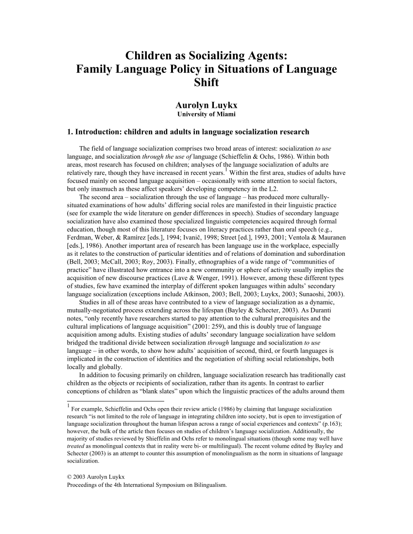 language shift essay