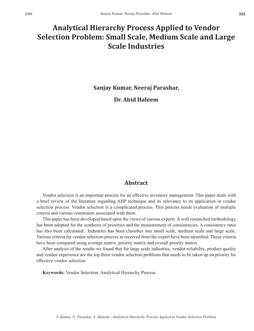 Medium and large-scale industries