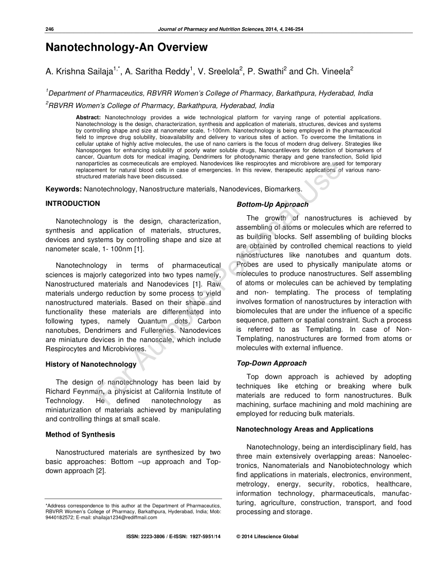 nano technology thesis