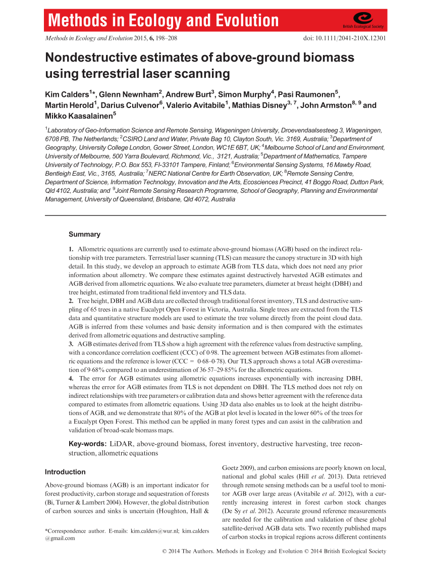 LeWoS: A universal leaf‐wood classification method to facilitate the 3D  modelling of large tropical trees using terrestrial LiDAR - Wang - 2020 -  Methods in Ecology and Evolution - Wiley Online Library