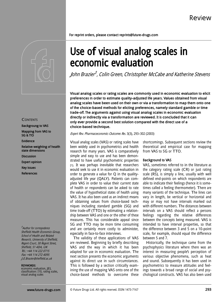 Uses of visual analog scale - Voxco