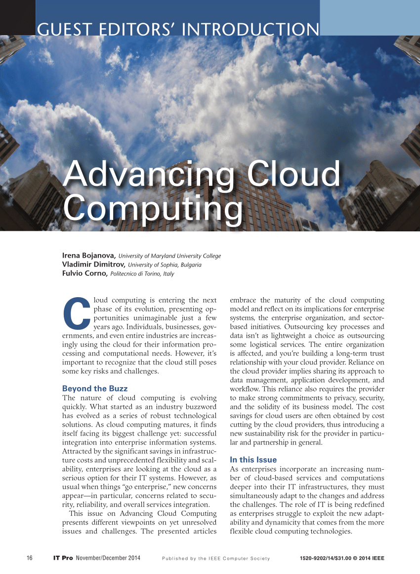 (PDF) Advancing Cloud Computing