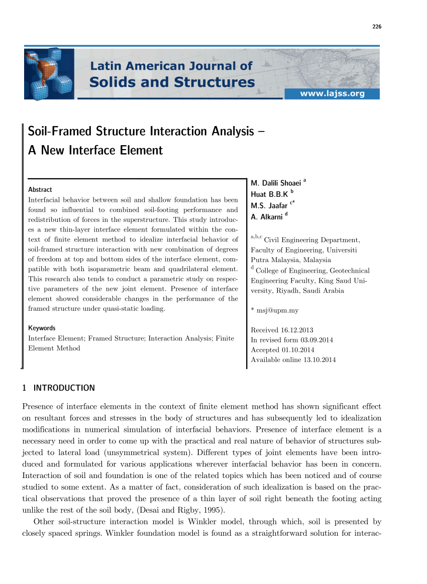 soil structure interaction research paper