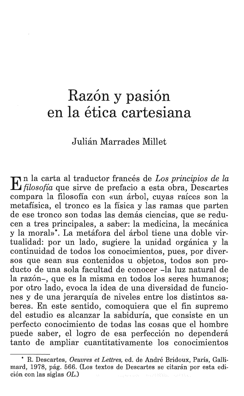 Pdf Razón Y Pasión En La ética Cartesiana 4166