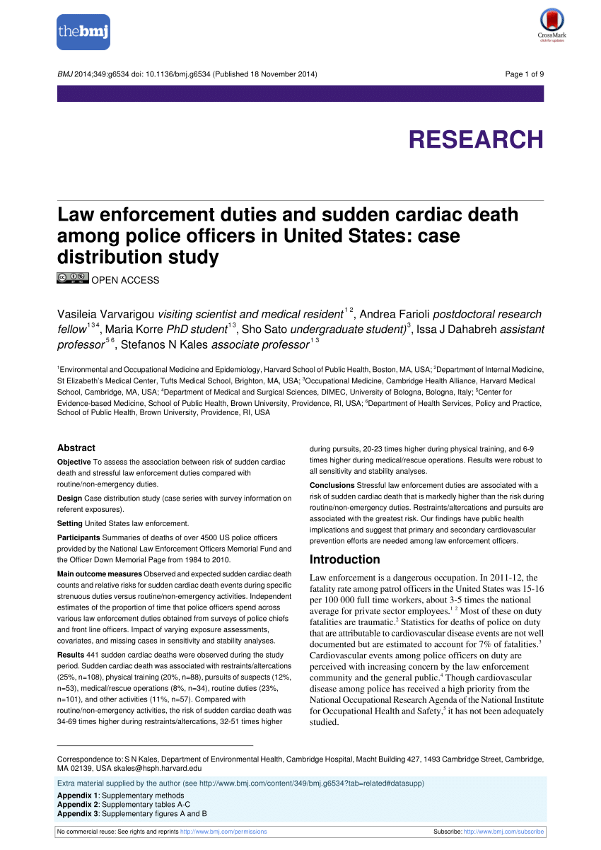 law enforcement research papers