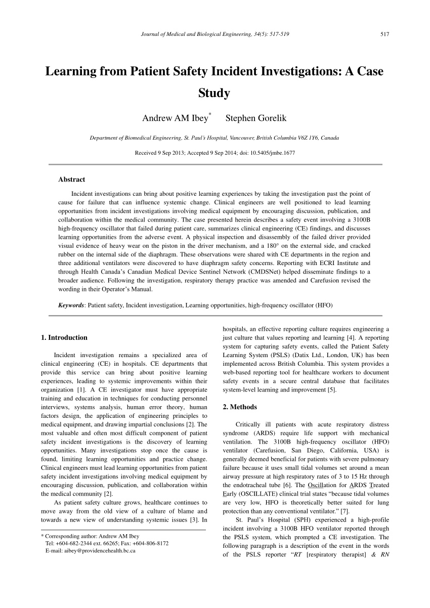 incident case study