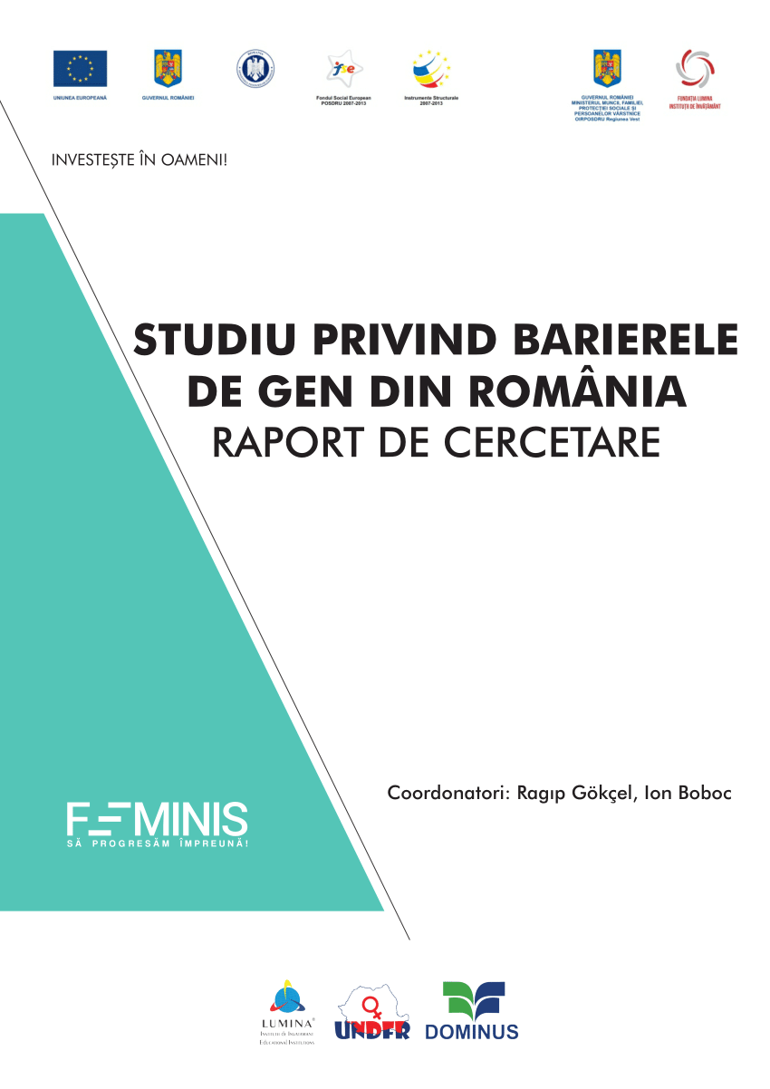 Pdf Studiu Privind Barierele De Gen Din Romania Raport De Cercetare