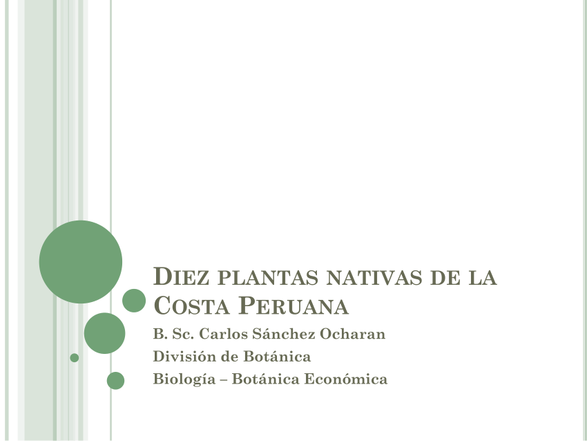 Pdf Diez Plantas Nativas De La Costa Peruana