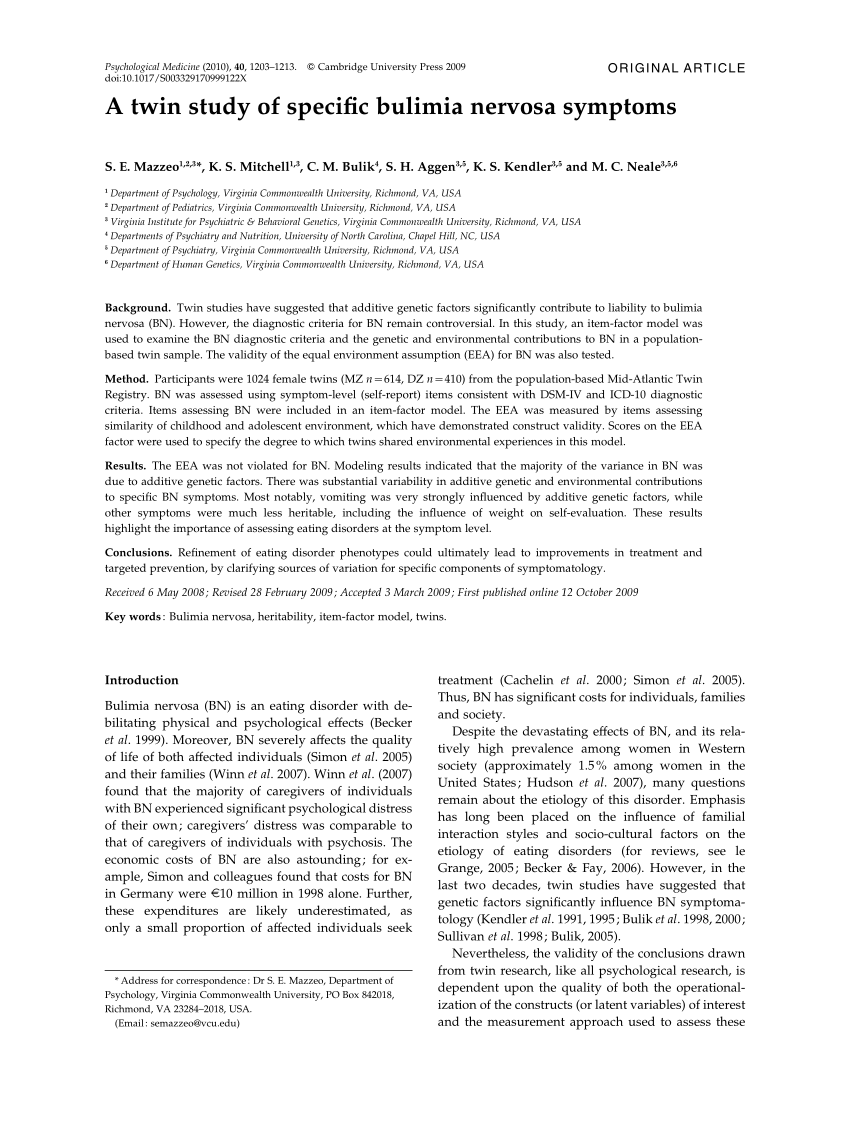 case study example of bulimia nervosa