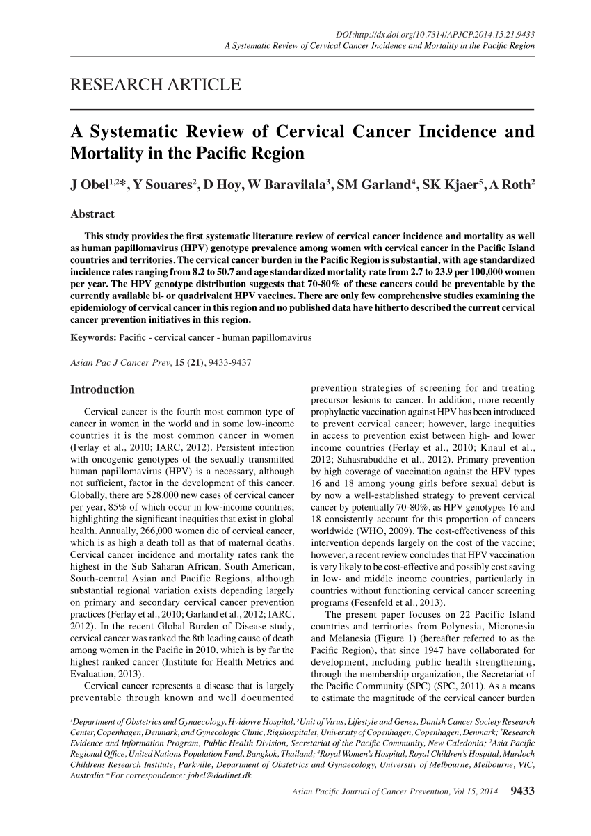 cervical cancer research paper conclusion