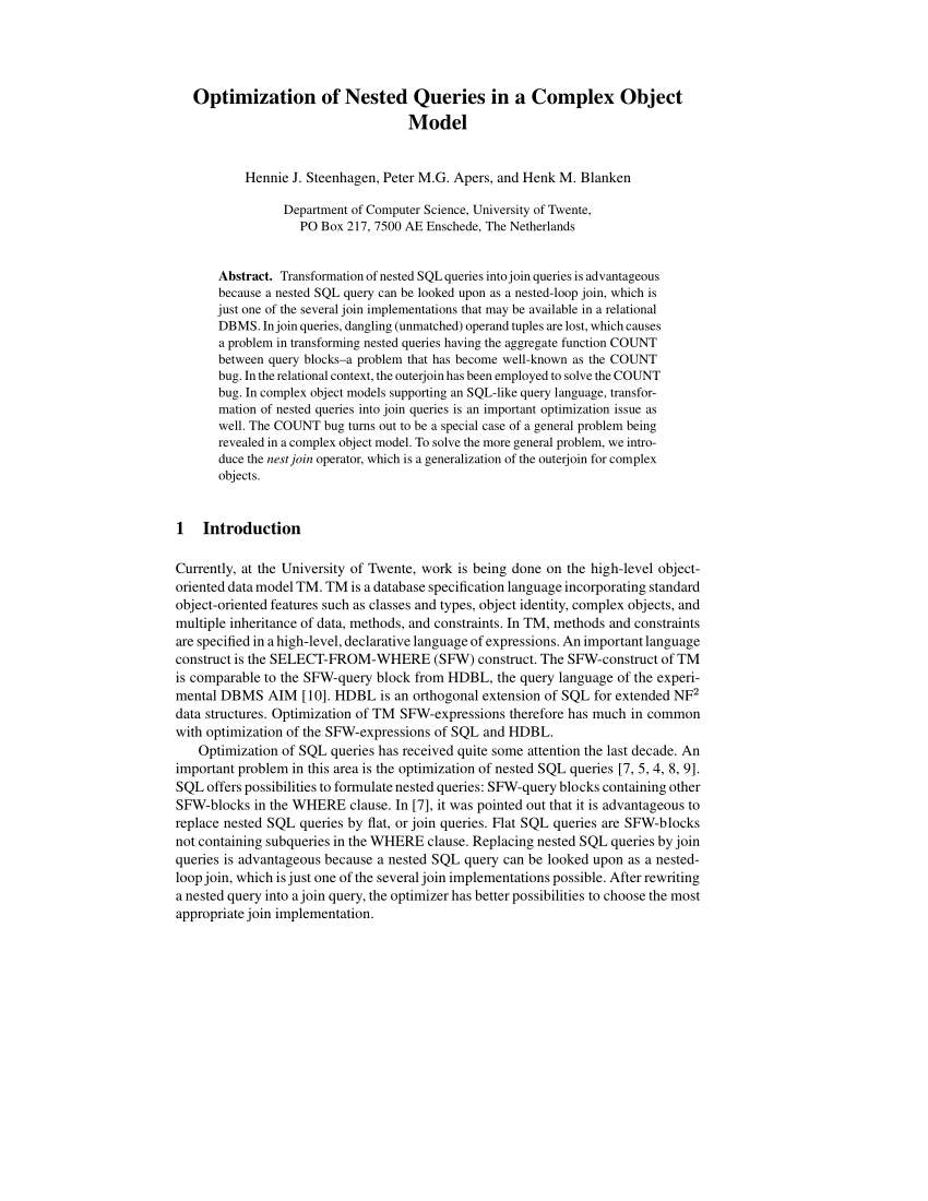 pdf-optimization-of-nested-queries-in-a-complex-object-model
