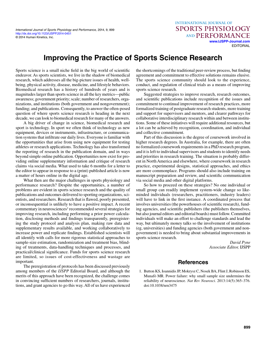 sports science dissertation topics