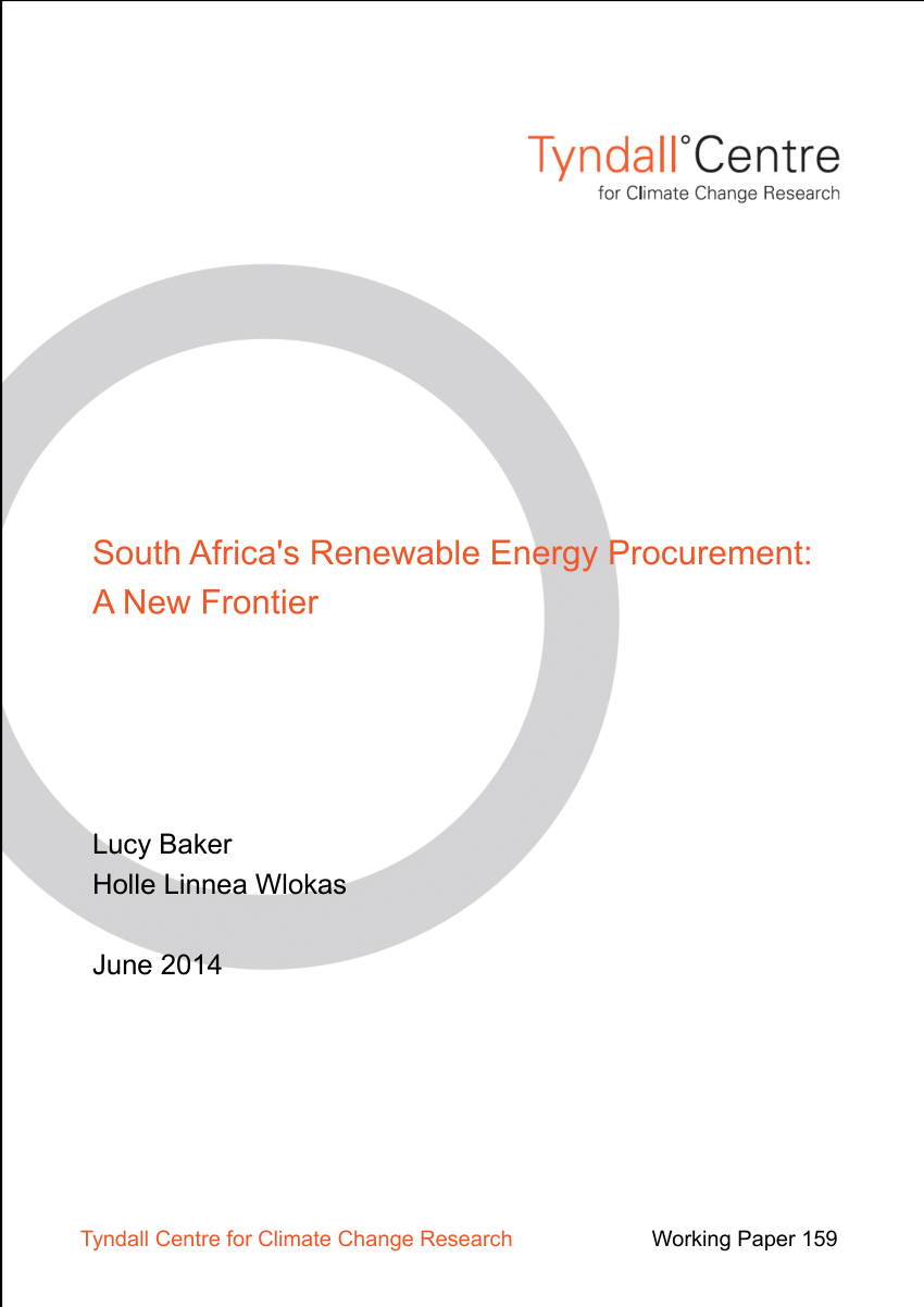 Pdf South Africa S Renewable Energy Procurement A New Frontier