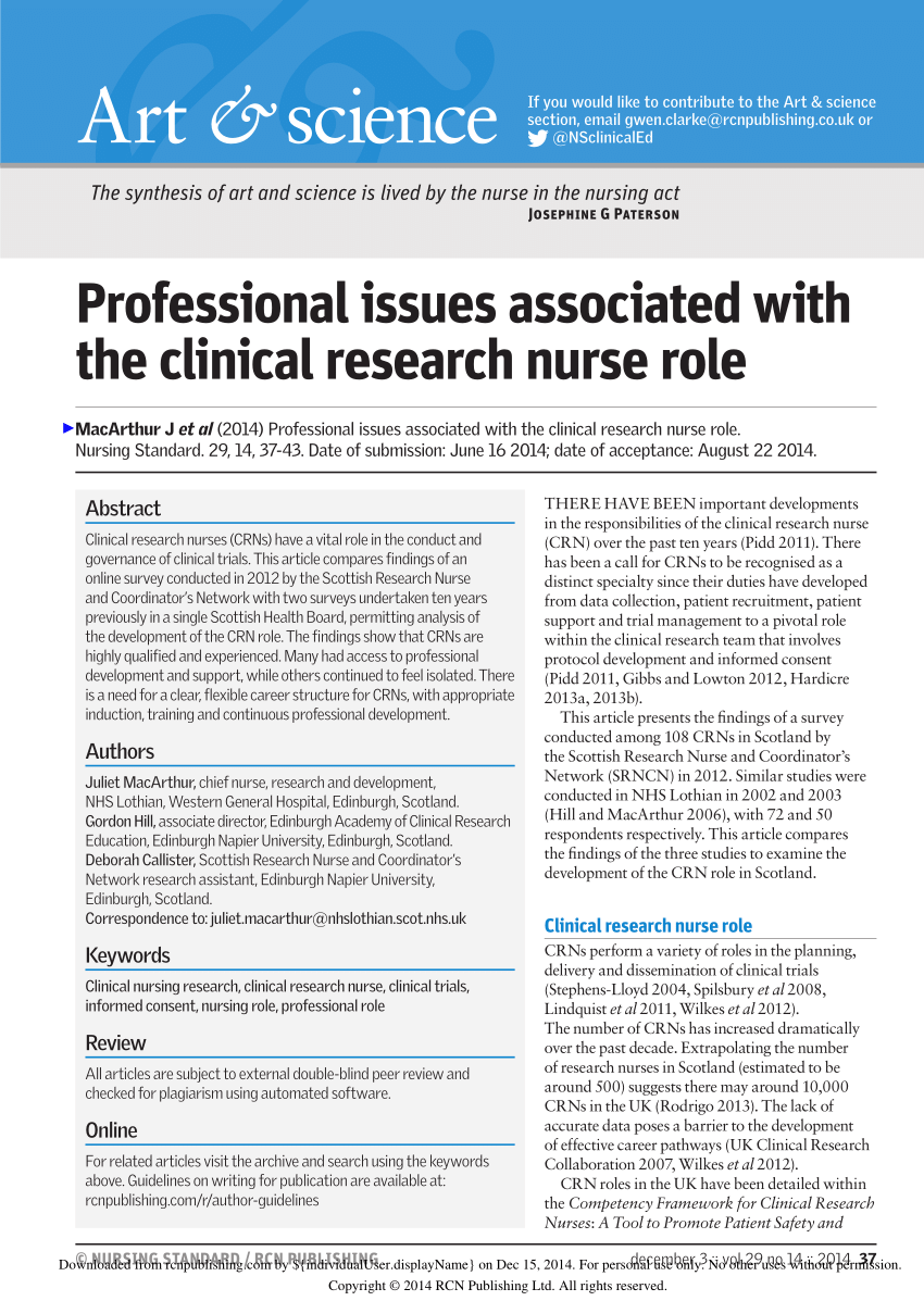 research papers on nurse leaders