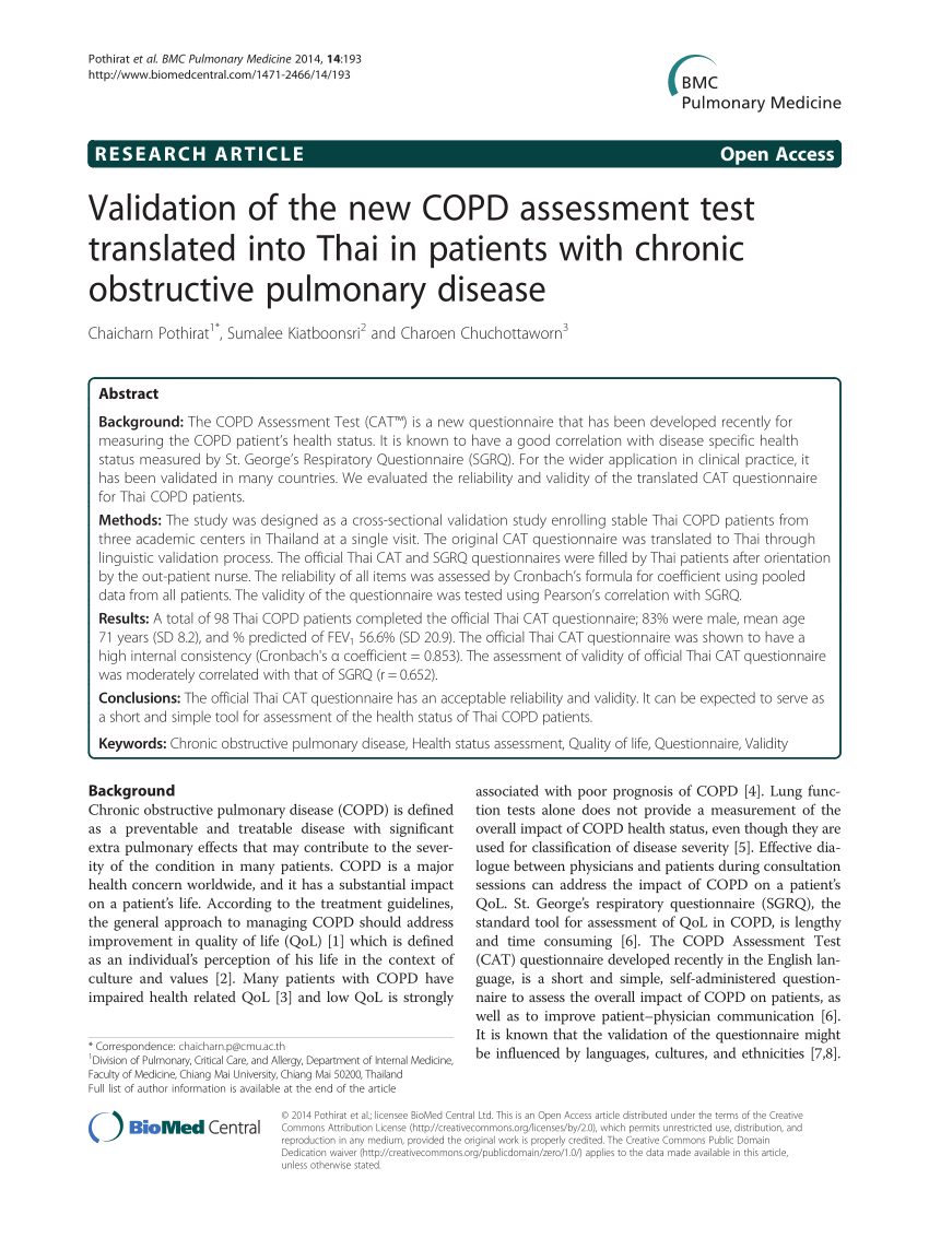 Copd Assessment Test Cat Scores For Gold Copd Stages Error Bars Download Scientific Diagram