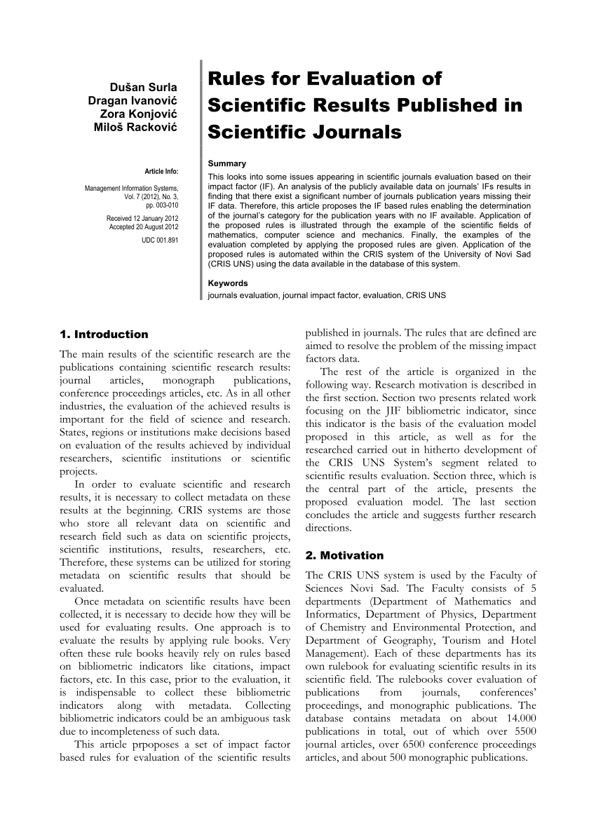 literature review of scientific journals