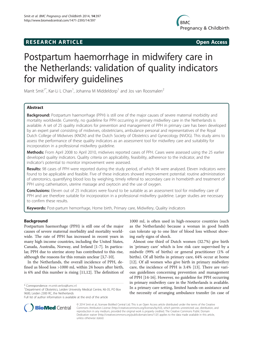 Postpartum Hemorrhage - History Of Midwifery, Obstetrics