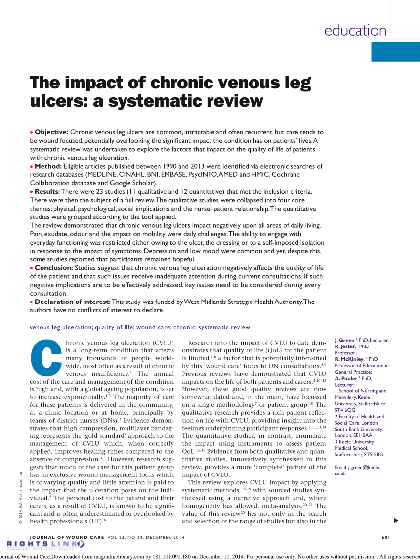 venous leg ulcer case study essay
