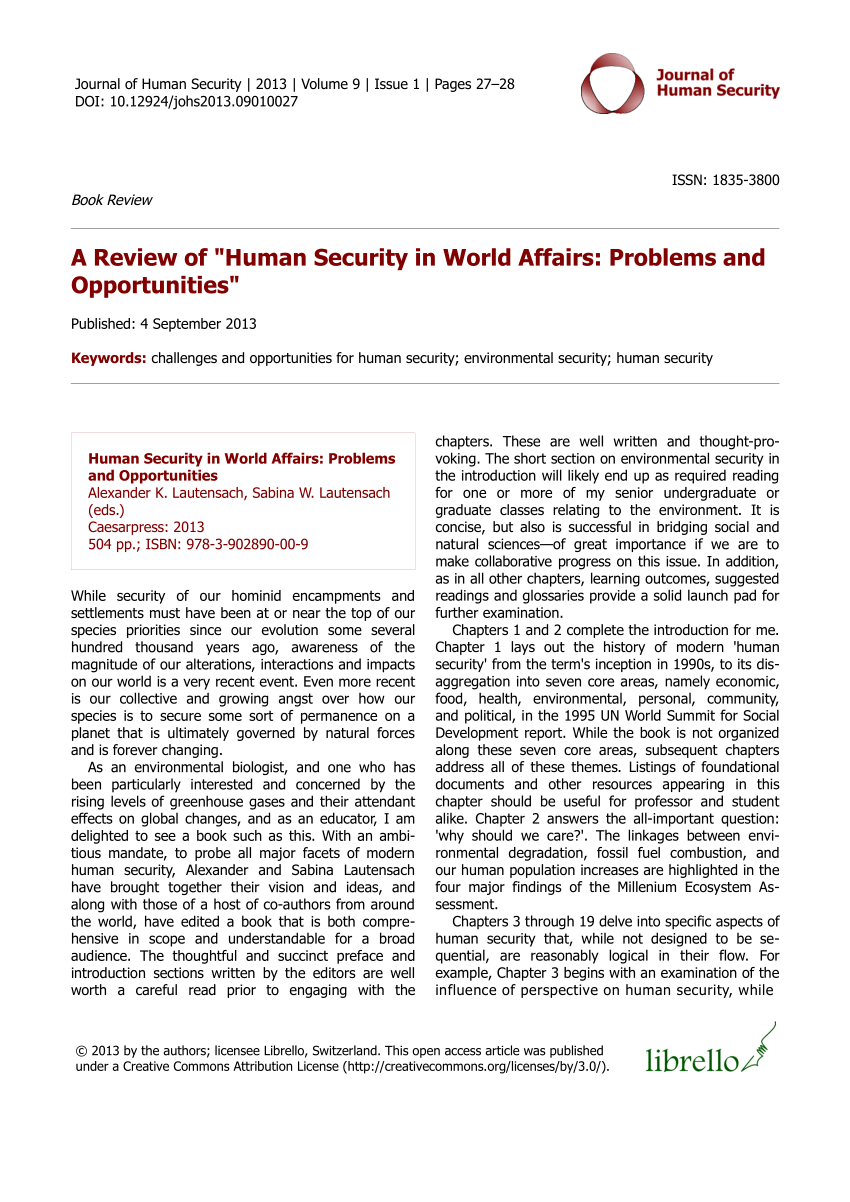 research paper on human security