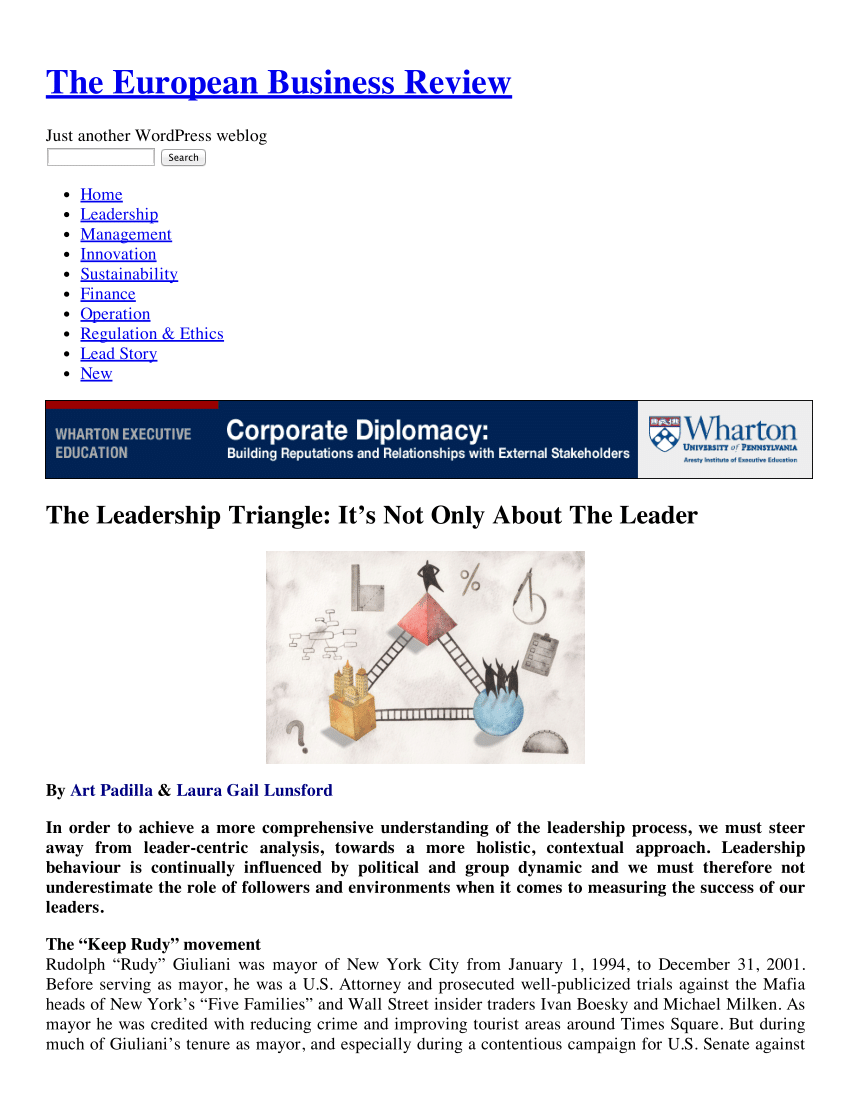 Leaders Must Lead - Art Of Management