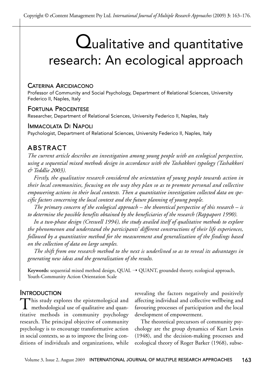 example of quantitative research in environmental science