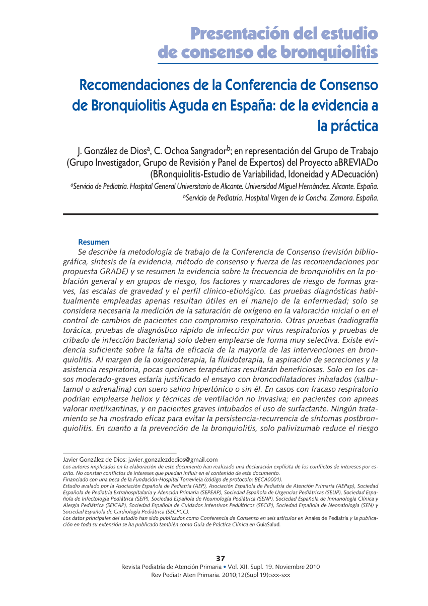 PDF) El suero salino hipertónico nebulizado puede disminuir la duración del  ingreso hospitalario en lactantes con bronquiolitis aguda