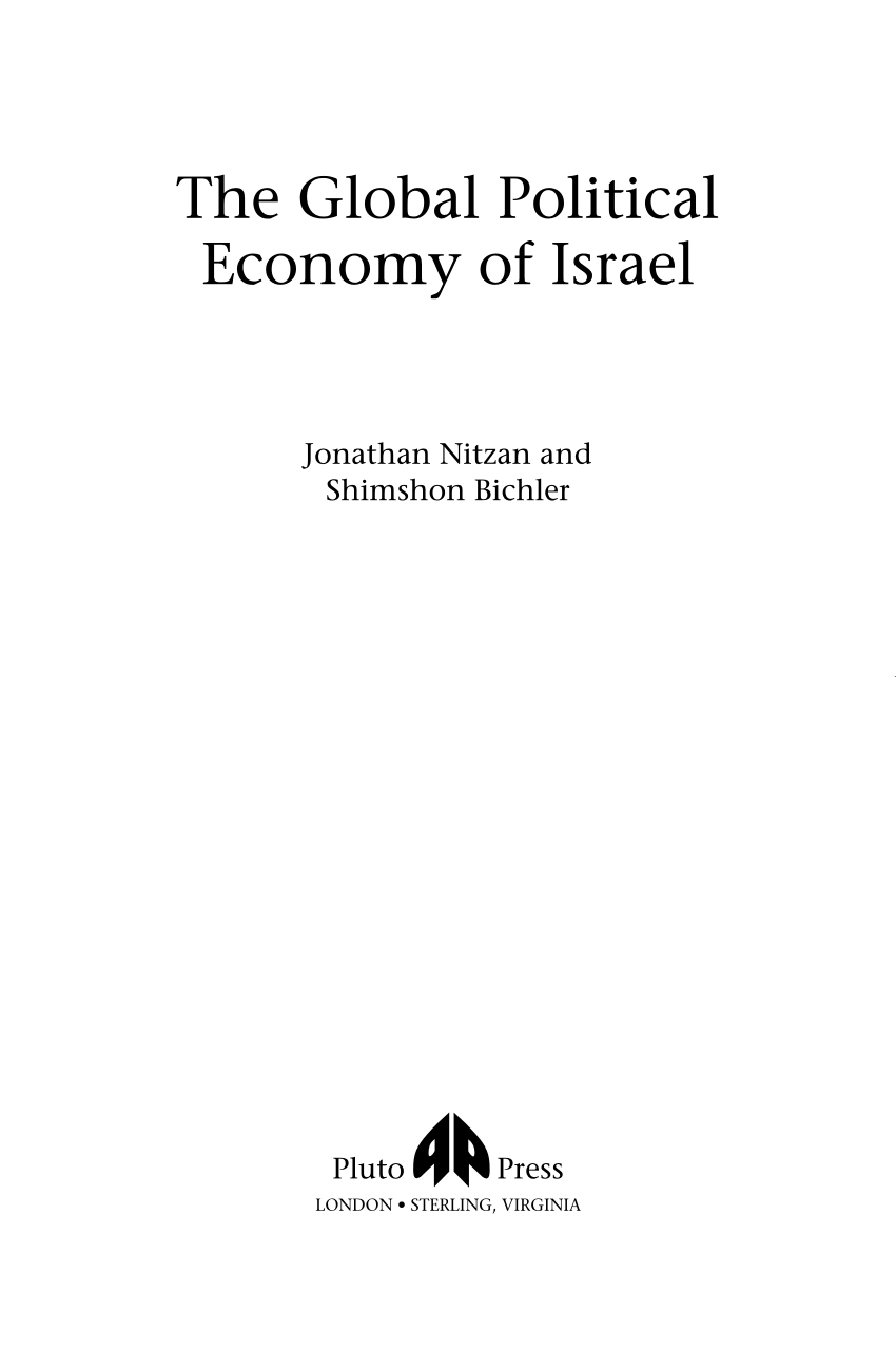 PDF) The Global Political Economy of Israel