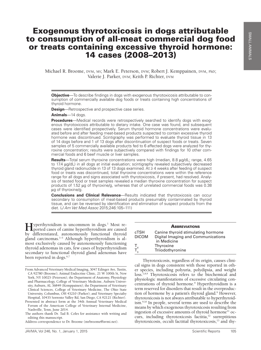 are rottweilers at incresed risk for thyroid crisis