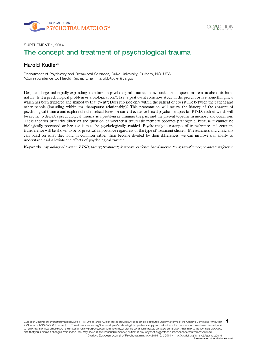 dissertation on psychological trauma